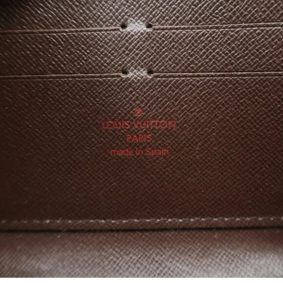 100% Authentic Louis Vuitton Zippy Brown Damier Ebene leather Wallet - Picture 11 of 12